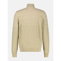 Lerros Jaquard Gestreepte Trui Tender Beige Melange
