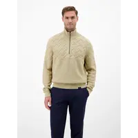 Lerros Jaquard Gestreepte Trui Tender Beige Melange