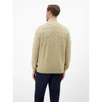 Lerros Jaquard Gestreepte Trui Tender Beige Melange