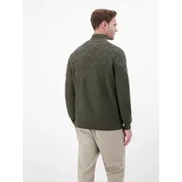 Lerros Jaquard Gestreepte Trui Nordic Olive