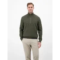 Lerros Jaquard Gestreepte Trui Nordic Olive