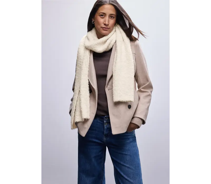 Street One Boucle Long Knit Sjaal Soft Beige
