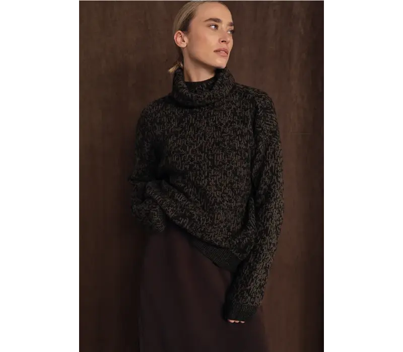 Street One Cosy Bi Colored Sweater Black