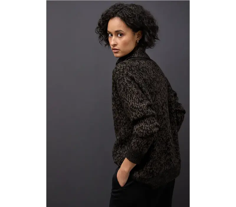 Street One Cosy Bi Colored Sweater Black