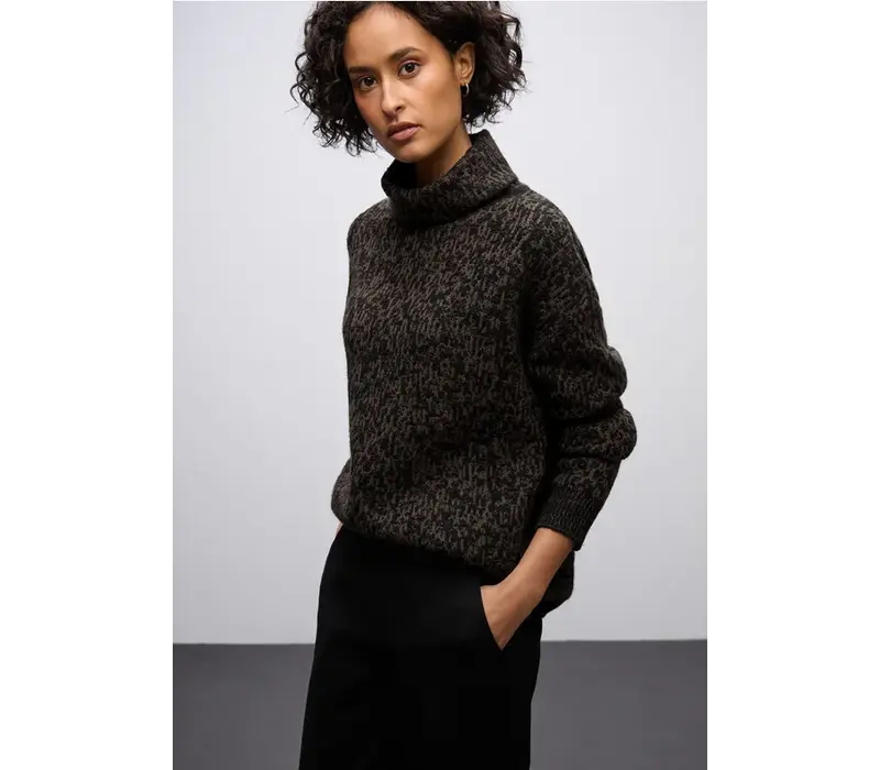 Street One Cosy Bi Colored Sweater Black