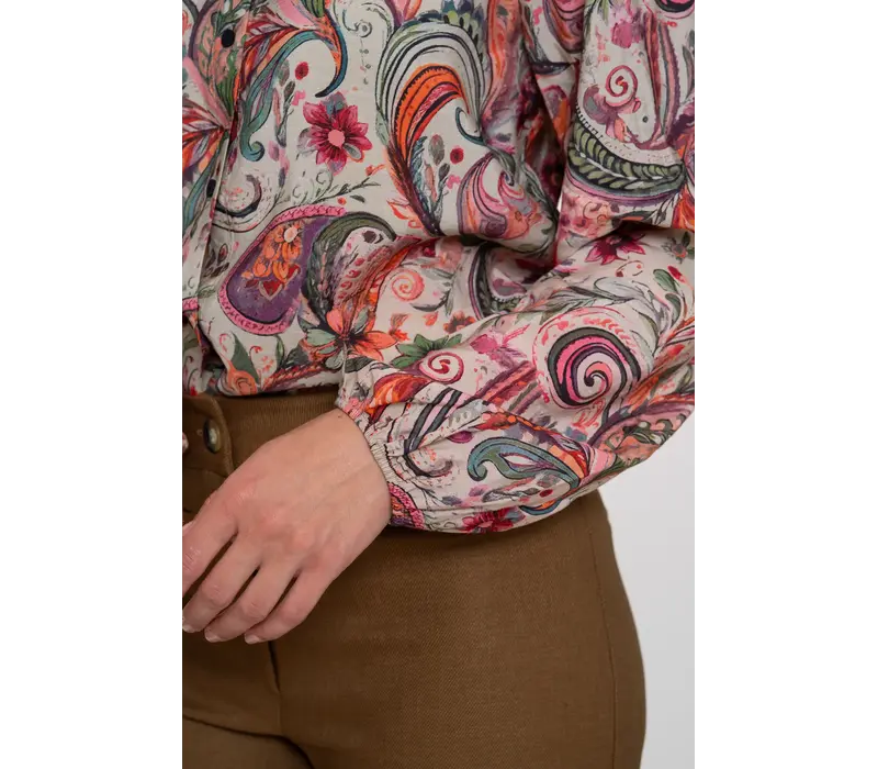 Geisha Blouse Beige Soft Pink