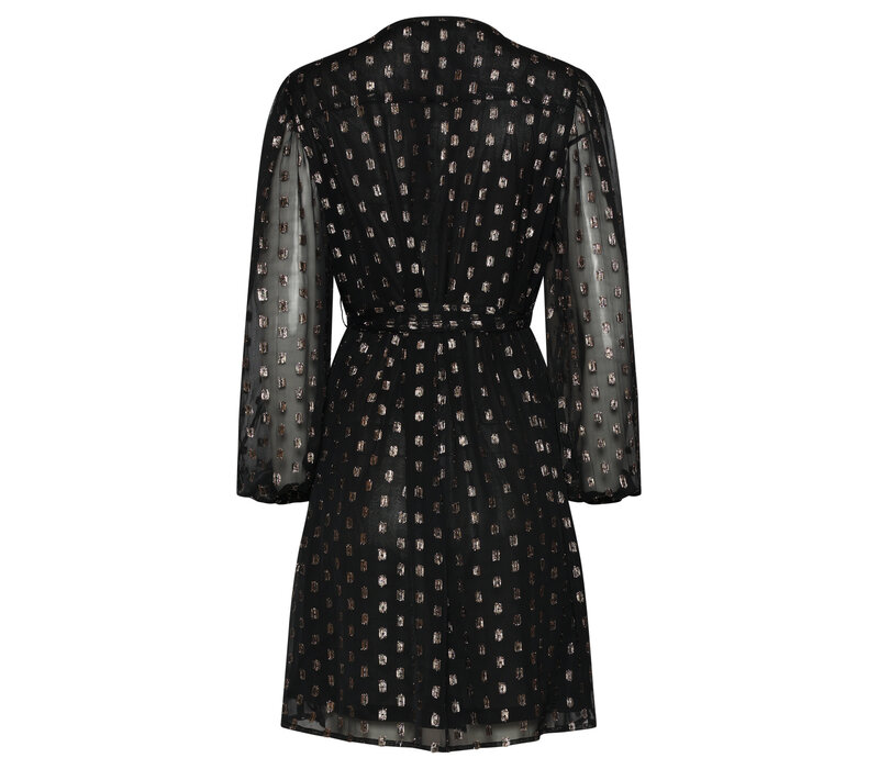 Smashed Lemon Dress Black Gold