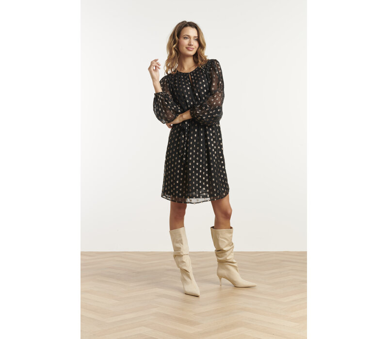 Smashed Lemon Dress Black Gold