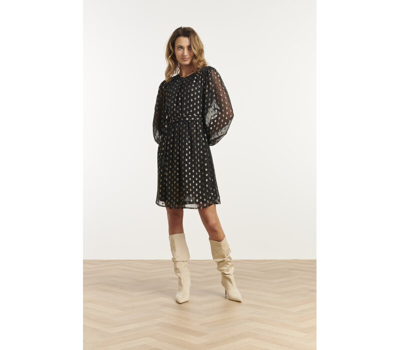 Smashed Lemon Dress Black Gold