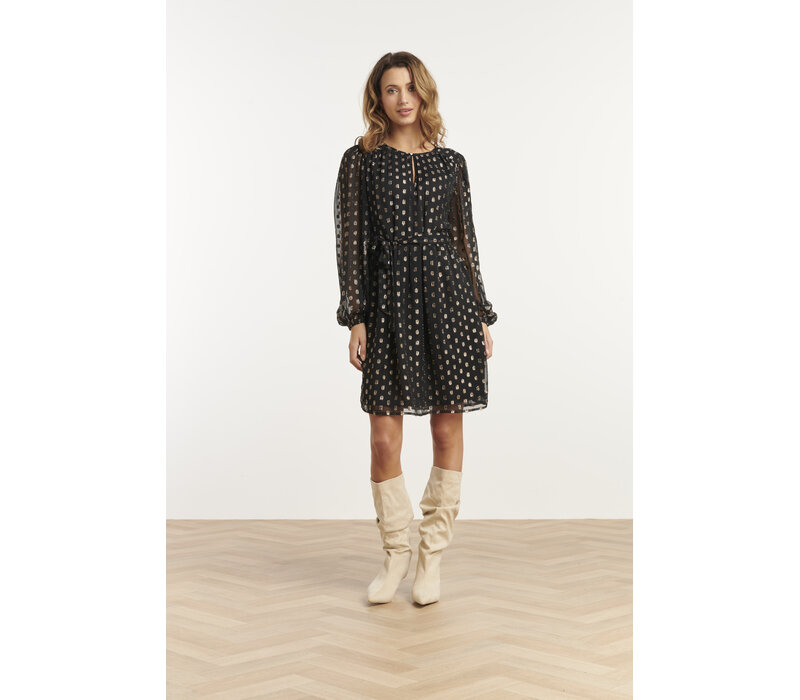 Smashed Lemon Dress Black Gold