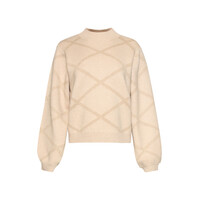 Smashed Lemon Knit Top Sand Gold