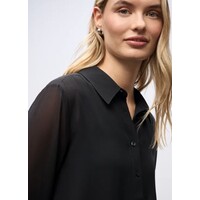 Street One Chiffon Buttoned Shirtcollar Blouse Black