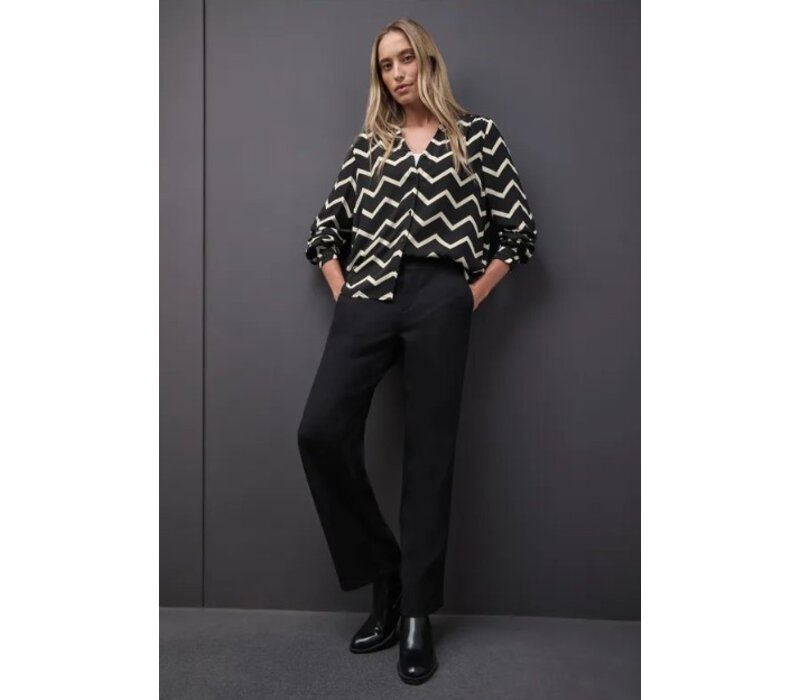 Street One Tunicblouse Stud Details Black