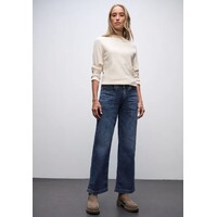 Street One Wide Leg Mid Waist Indigo Washed