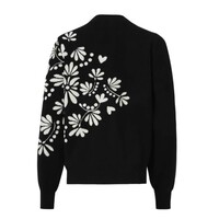 Smashed Lemon Knit Top Black Off White