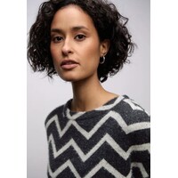 Street One Fluffy Dessin Shirt Black