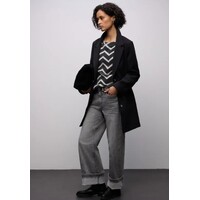 Street One Fluffy Dessin Shirt Black