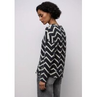 Street One Fluffy Dessin Shirt Black