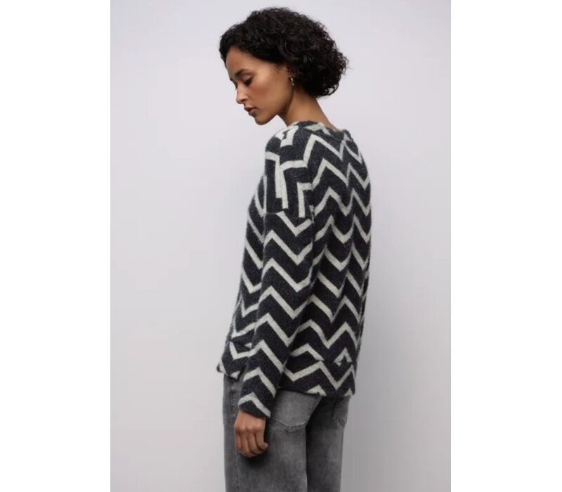 Street One Fluffy Dessin Shirt Black