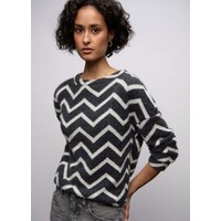 Street One Fluffy Dessin Shirt Black