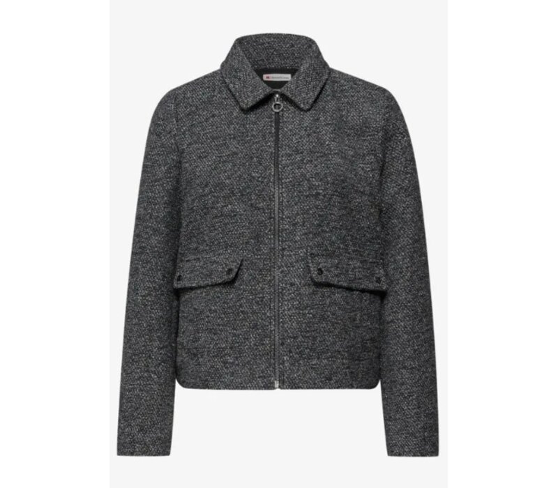 Street One Salt and Pepper Jacket Black