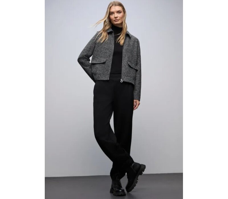 Street One Salt and Pepper Jacket Black