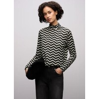 Street One Printed Basic Roll Neck Shirt Black