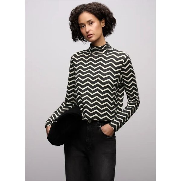 Street One Printed Basic Roll Neck Shirt 