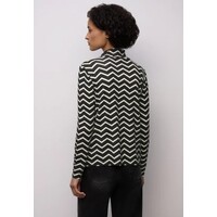 Street One Printed Basic Roll Neck Shirt Black