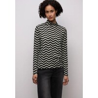Street One Printed Basic Roll Neck Shirt Black