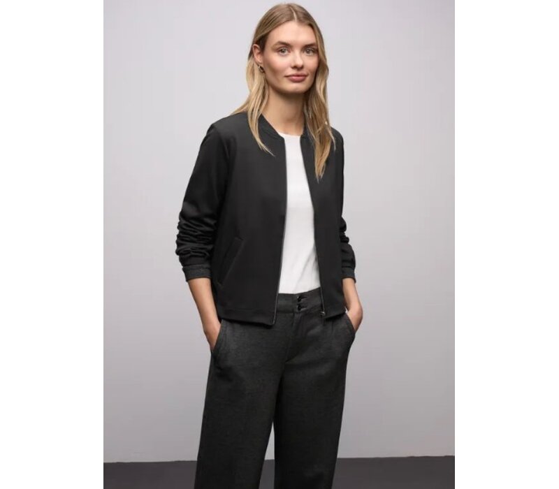 Street One Interlock Jacket Shiny Black