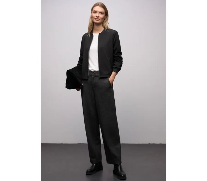 Street One Interlock Jacket Shiny Black