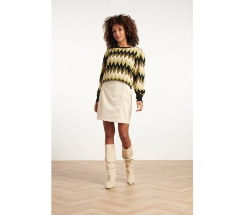 Smashed Lemon Gebreide Trui Army Sand