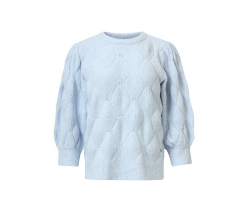 Smashed Lemon Gebreide Trui Light Blue