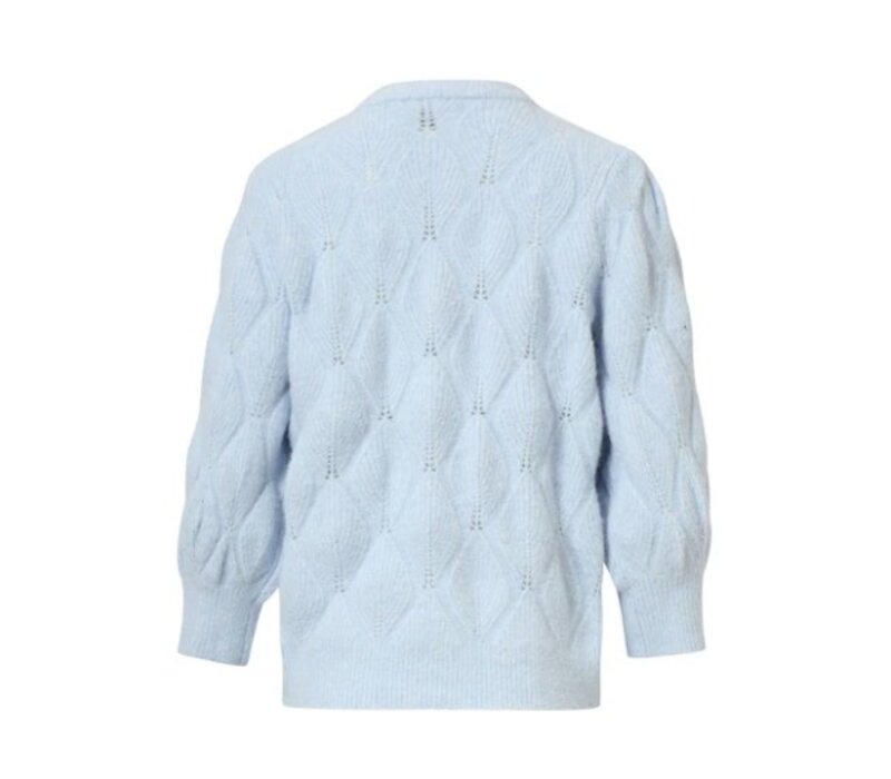 Smashed Lemon Gebreide Trui Light Blue