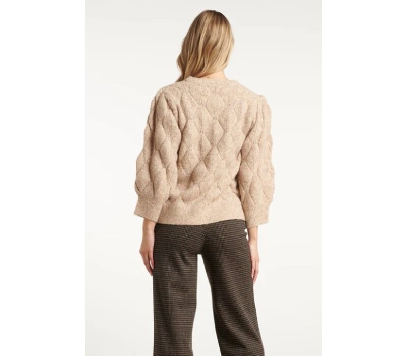 Smashed Lemon Gebreide Trui Camel