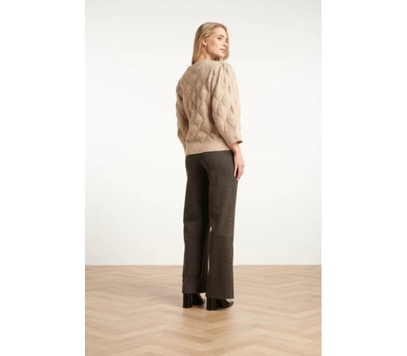 Smashed Lemon Gebreide Trui Camel