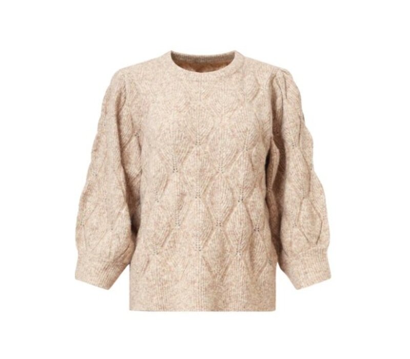 Smashed Lemon Gebreide Trui Camel