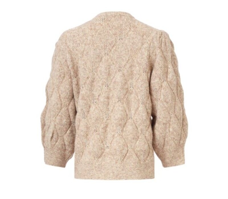 Smashed Lemon Gebreide Trui Camel