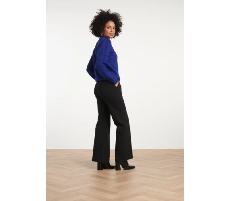 Smashed Lemon Knit Top Cobalt