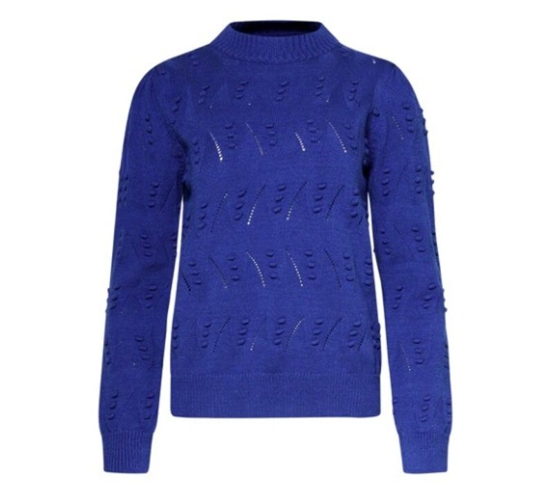 Smashed Lemon Knit Top Cobalt