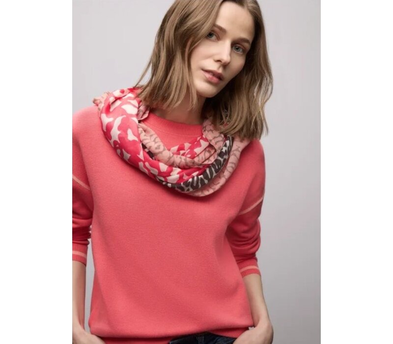 Street One Printed Modal Loop Striking Coral