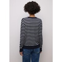Street One Basic Sweater Stripes Deep Blue