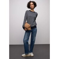 Street One Basic Sweater Stripes Deep Blue