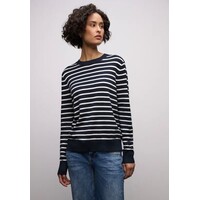 Street One Basic Sweater Stripes Deep Blue