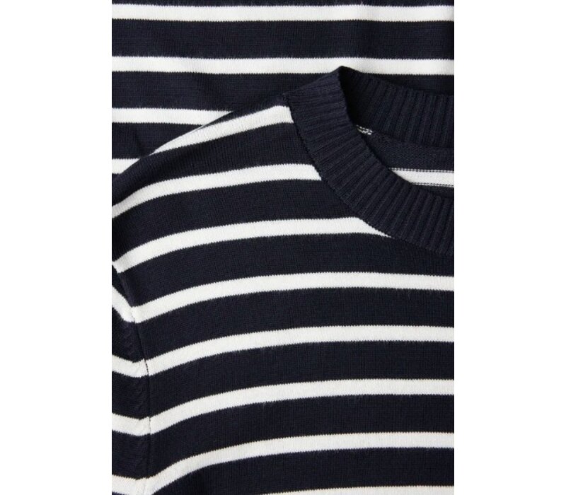 Street One Basic Sweater Stripes Deep Blue