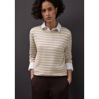 Street One Basic Sweater Stripes Cotton Beige