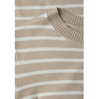 Street One Basic Sweater Stripes Cotton Beige