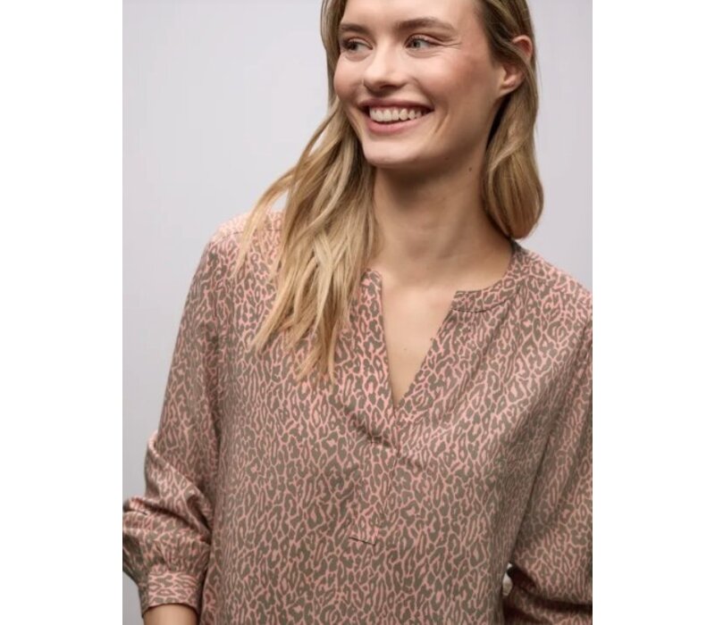 Street One Splitneck Tunic Blouse Light Apricot