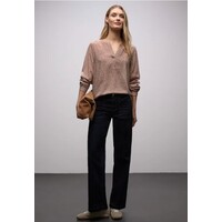 Street One Splitneck Tunic Blouse Light Apricot